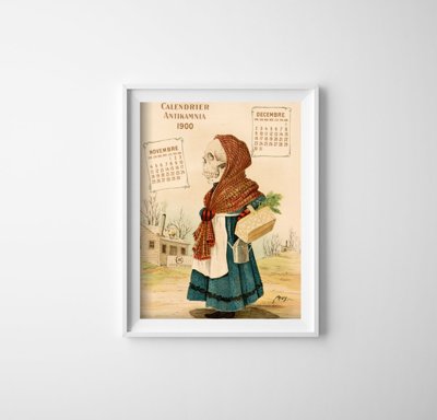 Retro plakát Lékařský kalendář Antikamnia