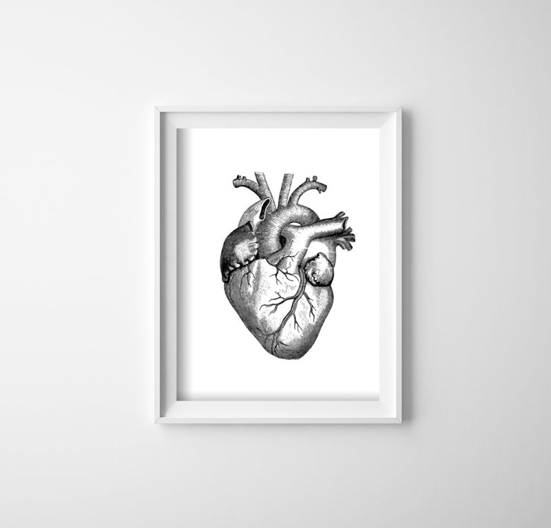 Retro plakát Srdce