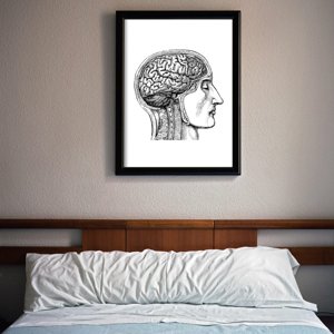 Retro plakát Mozek