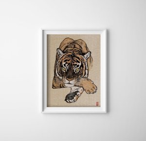 Dekorativní plakát Tygr od yoshida toshi