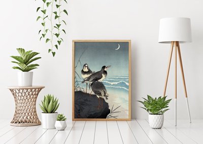 Dekorativní plakát Vlny a půlměsíce ohara kowon ukiyo
