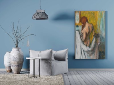 Retro plakát Žena s ručníkem Edgar Degas