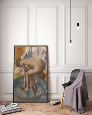 Retro plakát Bathin Edgar Degas žena