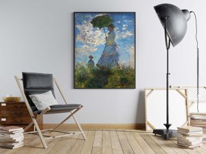 Retro plakát Madame mince a její syn Claude Monet