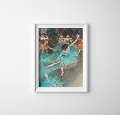 Retro plakát Green Edgar Degas tanečník