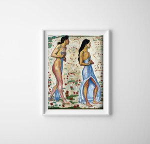 Plakát Dvě ženy v Ferdinand Hodlová květiny