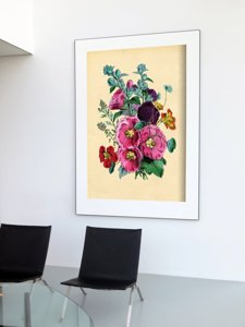 Retro plakát Slézový květ