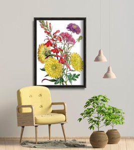 Plakát Tištěné podzimní květina