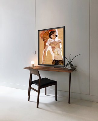 Retro plakát Egon schiele semi nude leetlining