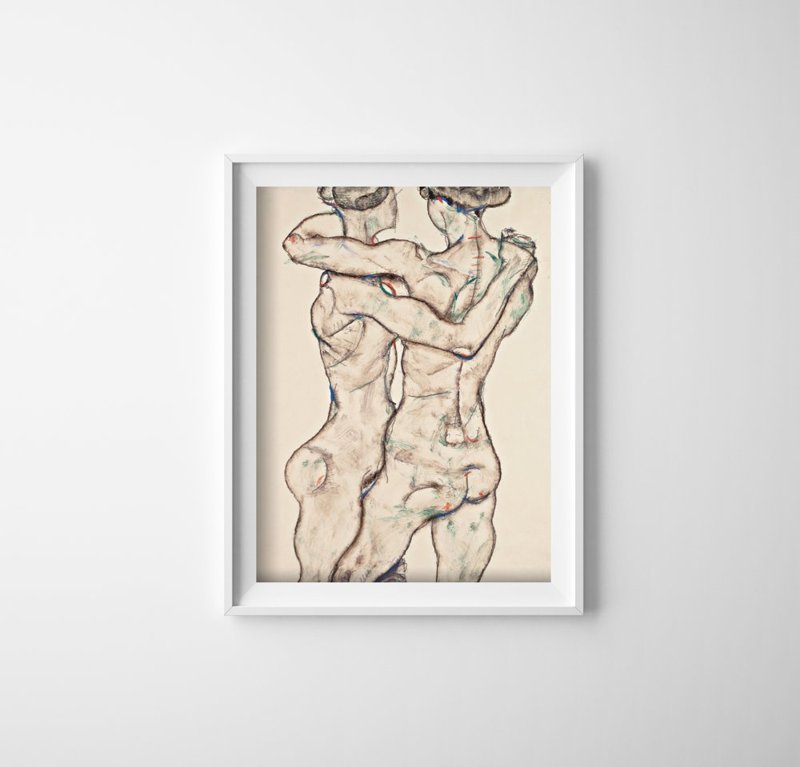 Dekorativní plakát Egon schiele nahé dívky