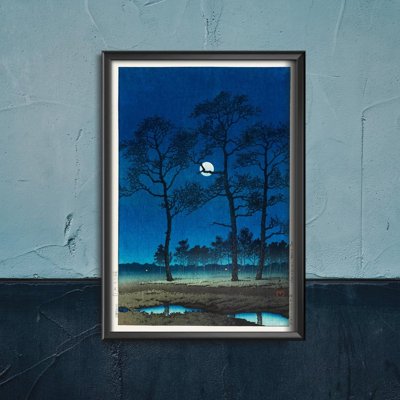 Plakát Zimní měsíc kawase hasui