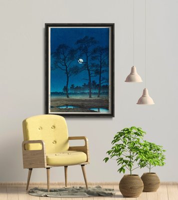 Plakát Zimní měsíc kawase hasui