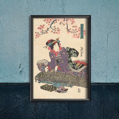 Retro plakát Geisha z Koto Keisai Eisen