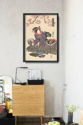 Retro plakát Geisha z Koto Keisai Eisen