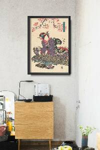 Retro plakát Geisha z Koto Keisai Eisen