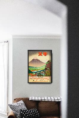 Retro plakát Japonské Yamanashi pole