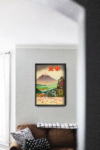 Retro plakát Japonské Yamanashi pole