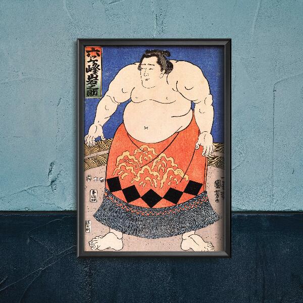 Retro plakát Sumo Wrestler