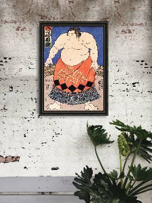Retro plakát Sumo Wrestler