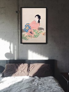 Dekorativní plakát Dcera Miyuki Uemura shoen