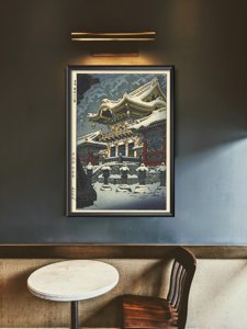 Dekorativní plakát Sníh v Yomei brány v Nikko