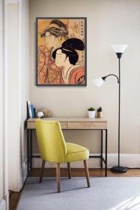 Dekorativní plakát Dvě krása s bambusem
