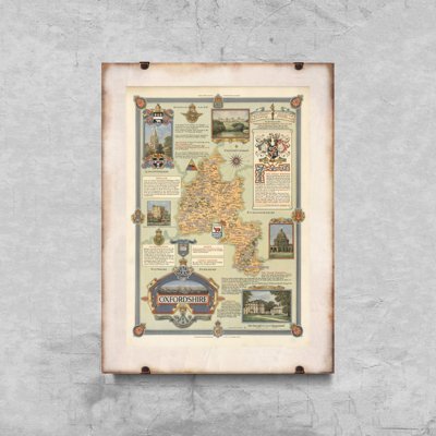 Dekorativní plakát Oxford mapa