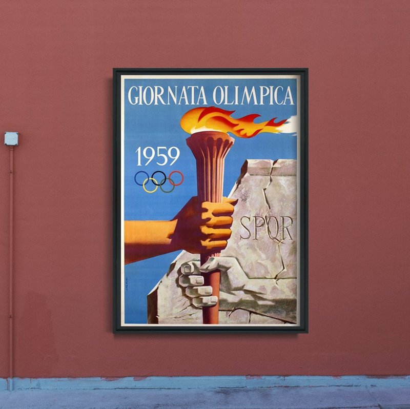 Retro plakát Giornata Olimpica.