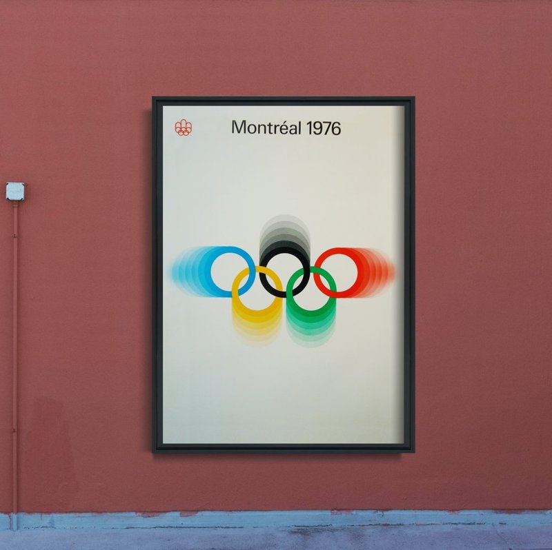 Retro plakát Olympijské hry v Montrealu