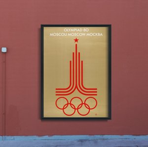Retro plakát Plakát pro Moskva Olympijské hry