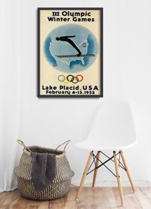 Plakát na zeď Zimní olympijské hry jezero placid