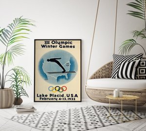 Plakát na zeď Zimní olympijské hry jezero placid