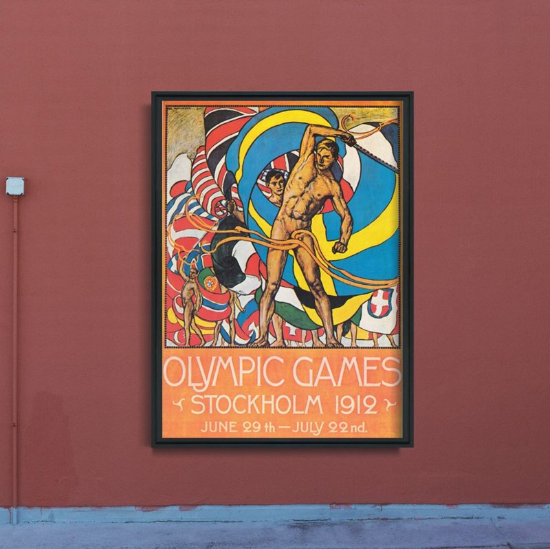 Plakát na zeď Olympijské hry ve Stockholmu