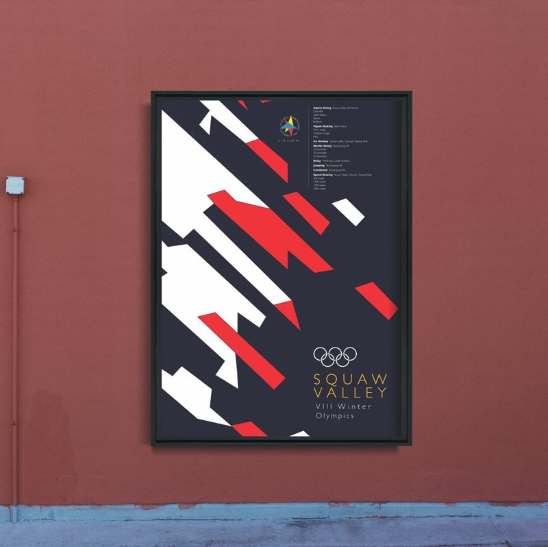 Dekorativní plakát Zimní olympijské hry Squaw Valley