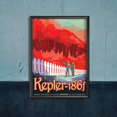 Retro plakát Prostor Futur NASA Kepler