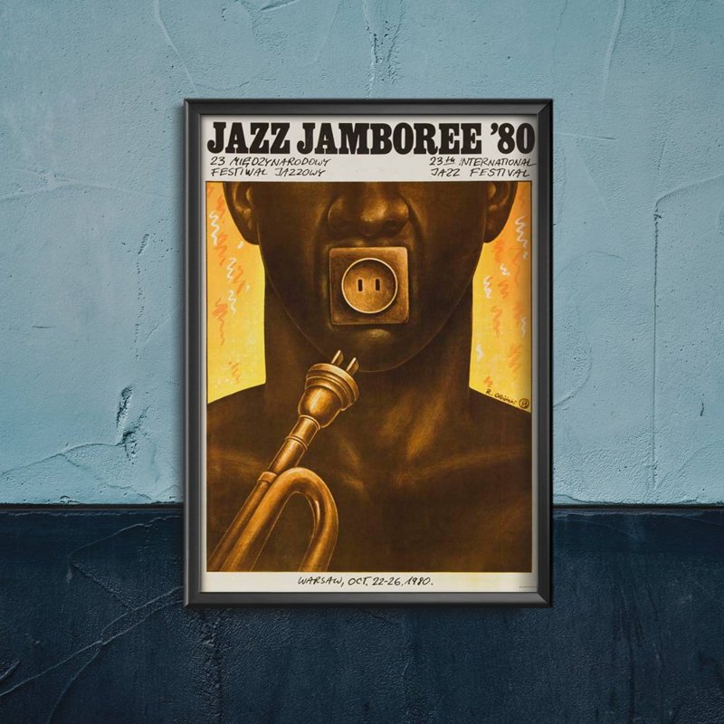 Retro plakát Jazzový jamboree festival ve Varšavě