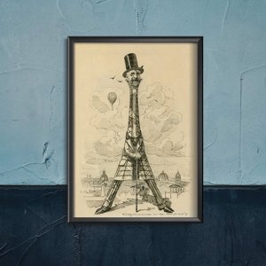 Retro plakát Gustave Eiffel
