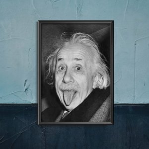 Retro plakát Jazyk Albert Einstein