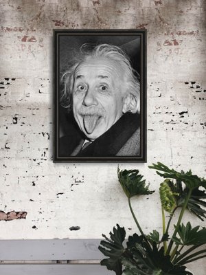 Retro plakát Jazyk Albert Einstein