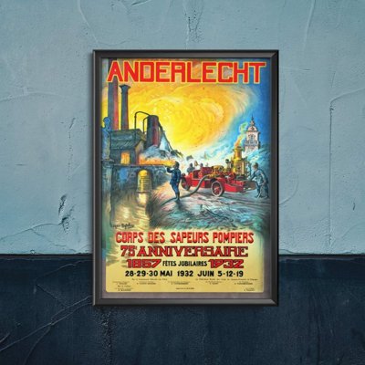 Plakát na zeď Bojovník v retro stylu