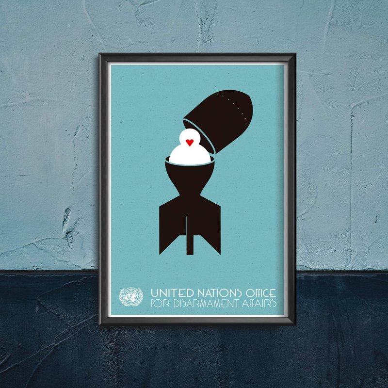 Plakát na zeď OSN Office pro odzbrojení Jorge Malo