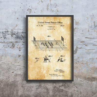 Retro plakát Fotbal Rubino patent USA