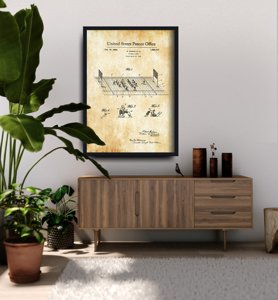 Retro plakát Fotbal Rubino patent USA