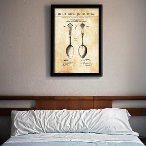Retro plakát OSIRIS FALLWAWAWWARE Lžíce Patent USA