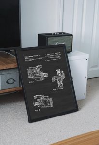 Retro plakát USA patentová videokamera