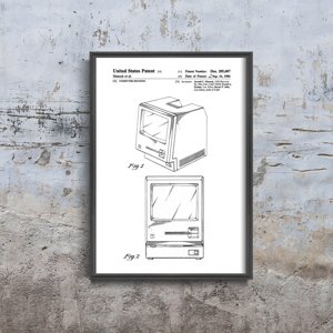 Retro plakát Původní patent na počítači Apple Macintosh