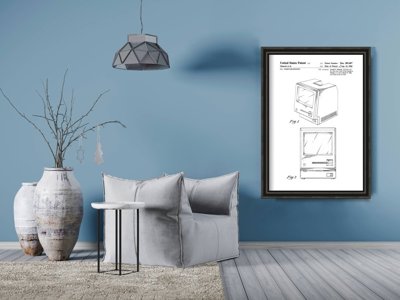 Retro plakát Původní patent na počítači Apple Macintosh