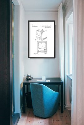Retro plakát Původní patent na počítači Apple Macintosh