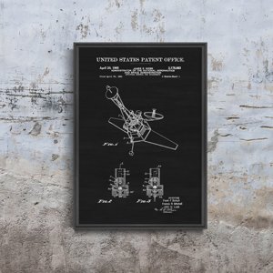 Retro plakát Patent pro kontrolu vesmírné lodi