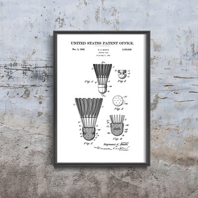 Retro plakát Patent pro badminton